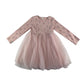 Next dress 5-6 years pink ballet pint design with tulle skirt long sleeve