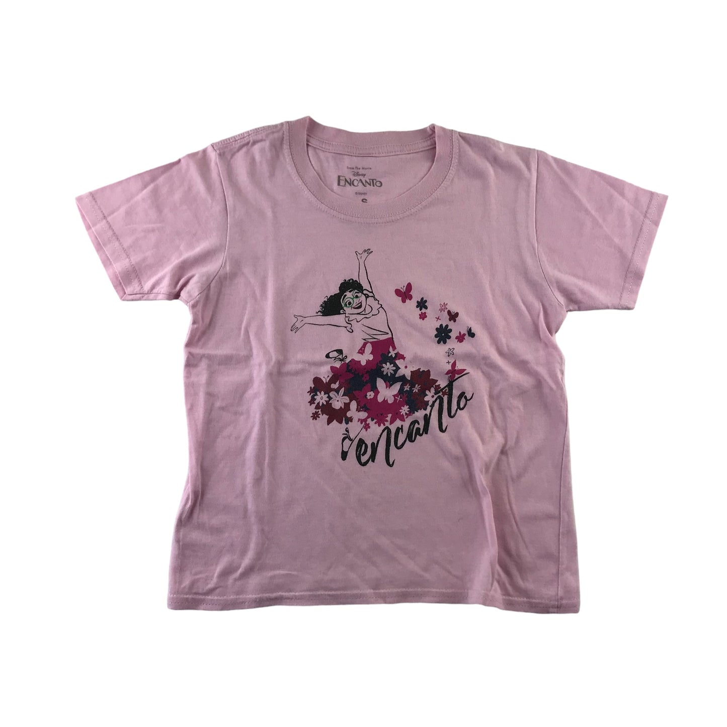 Disney t-shirt 5-6 pink Encanto Mirabel short sleeve cotton