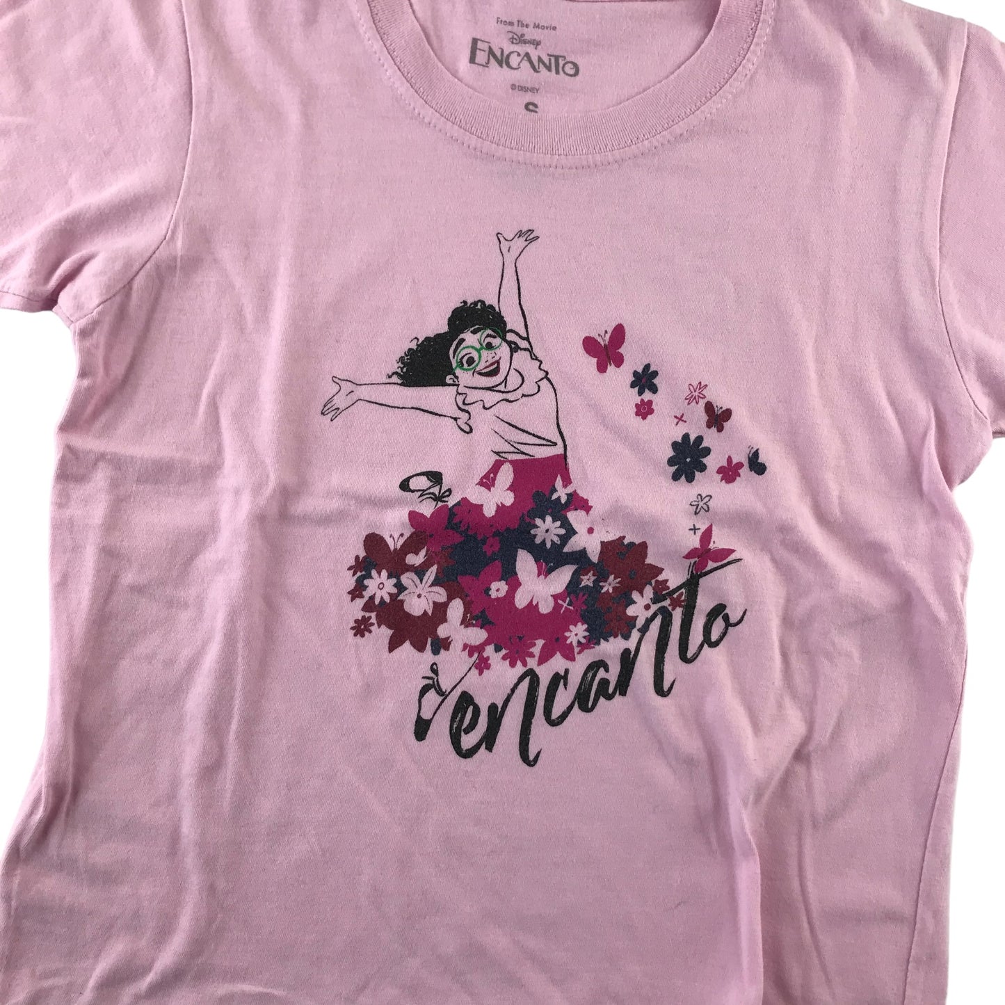 Disney t-shirt 5-6 pink Encanto Mirabel short sleeve cotton