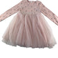 Next dress 5-6 years pink ballet pint design with tulle skirt long sleeve