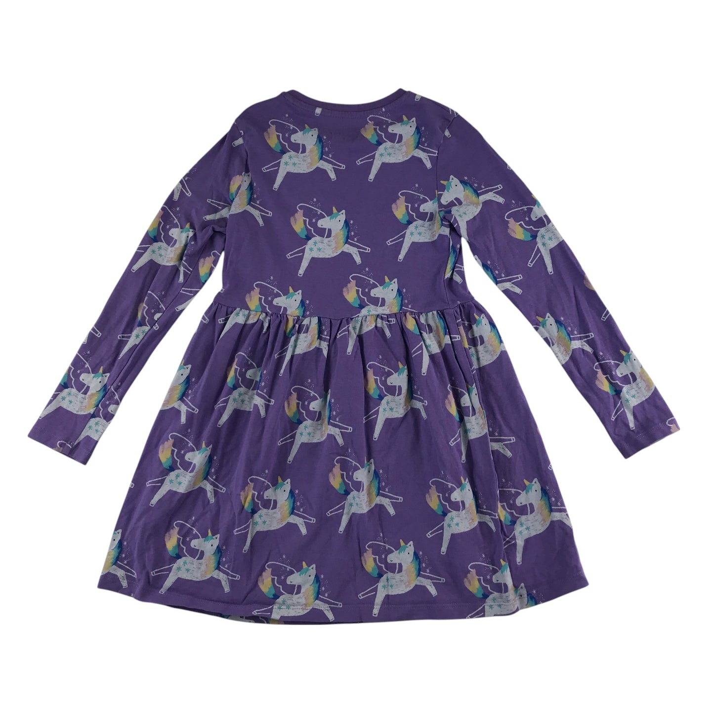 M&S dress 6-7 years lilac unicorn long sleeve cotton