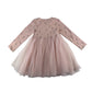 Next dress 5-6 years pink ballet pint design with tulle skirt long sleeve