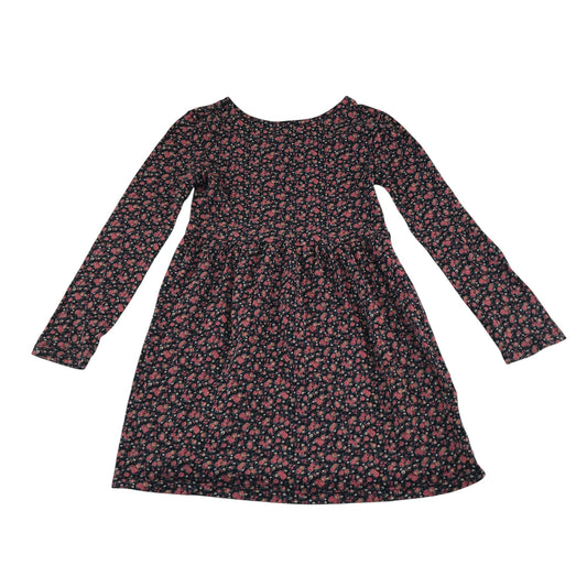 GAP dress 6-7 years red floral long sleeve cotton