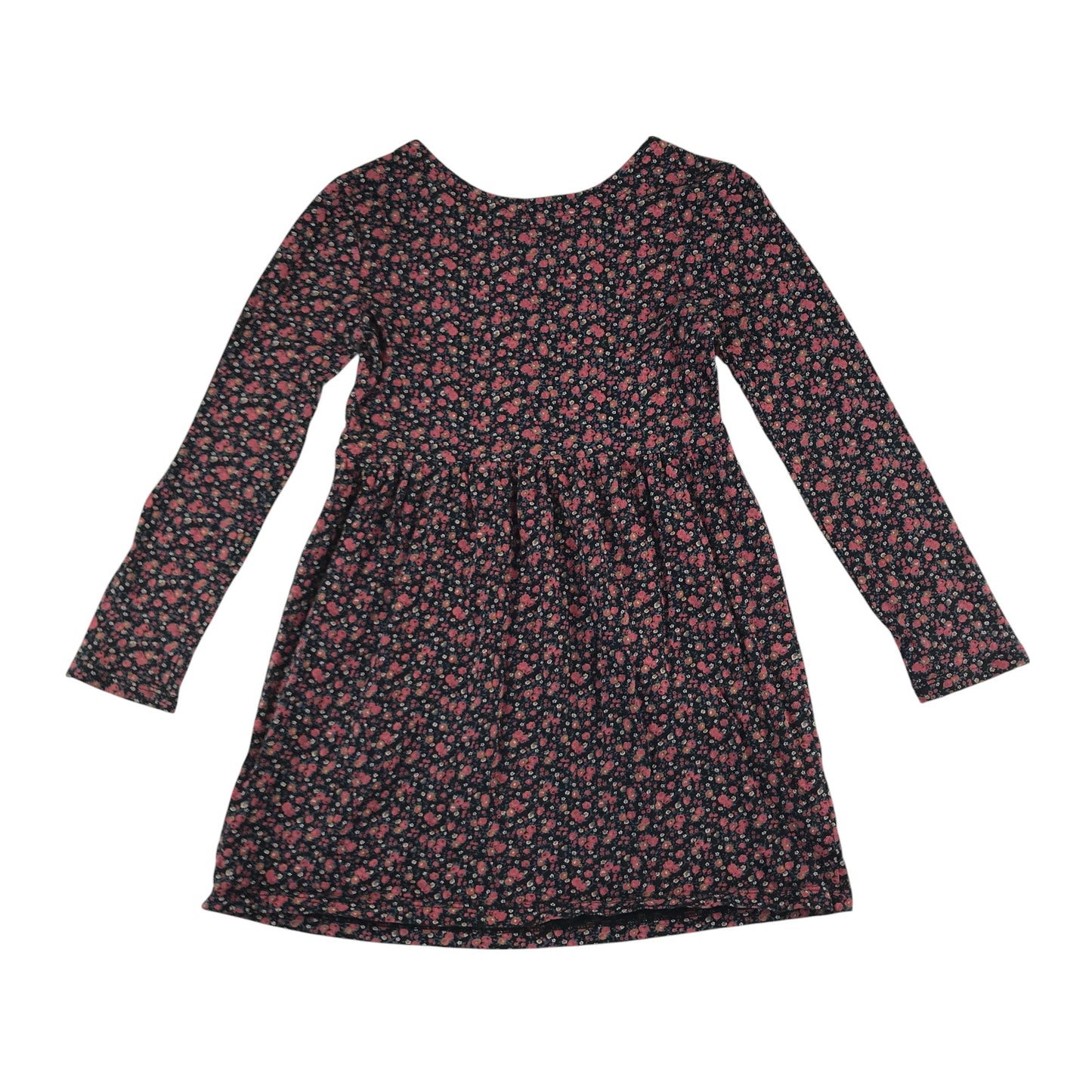 GAP dress 6-7 years red floral long sleeve cotton