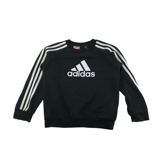 Adidas Sweater Age 7 Black with Three Stripes