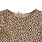 H&M dress 6-8 years light brown leopard spot pattern long sleeve top cotton