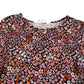 H&M dress 8-10 years pink red black floral long sleeve cotton