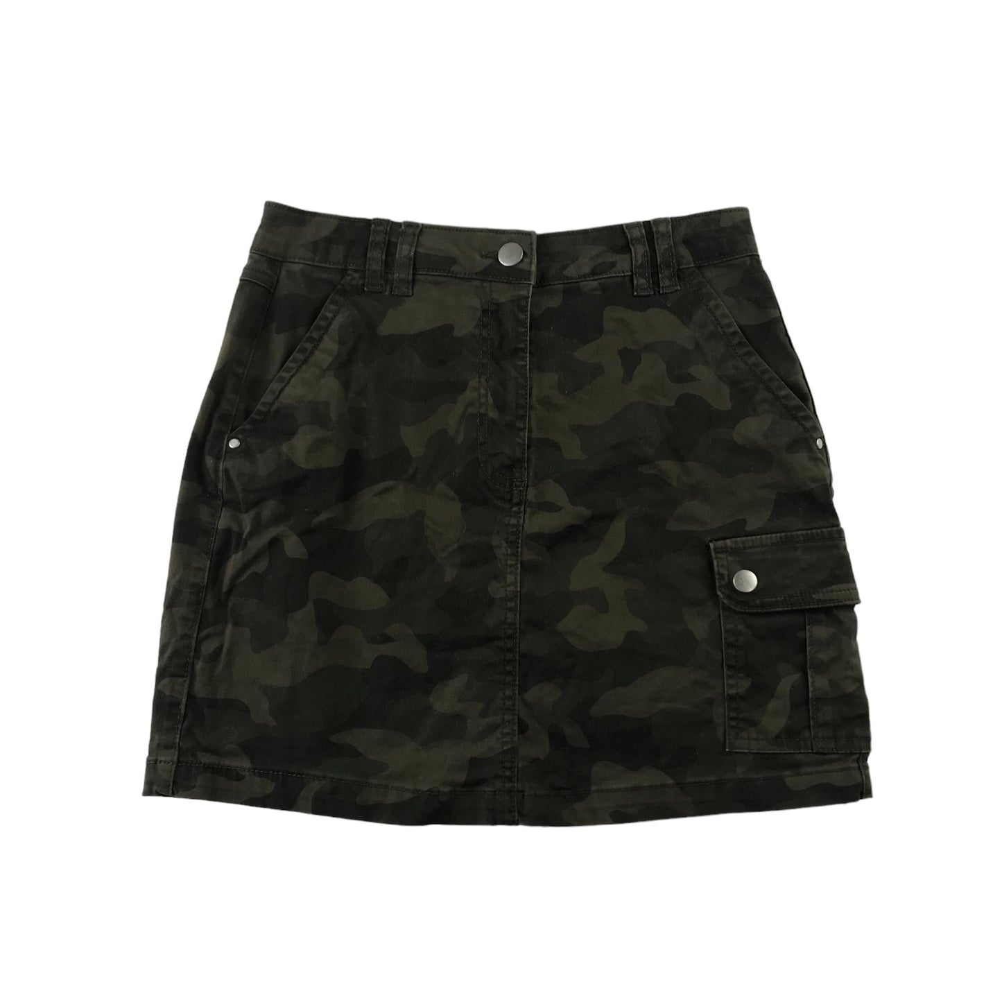 M&Co Kylie Skirt Age 13 Khaki Green Camo Skirt with Cargo Pocket