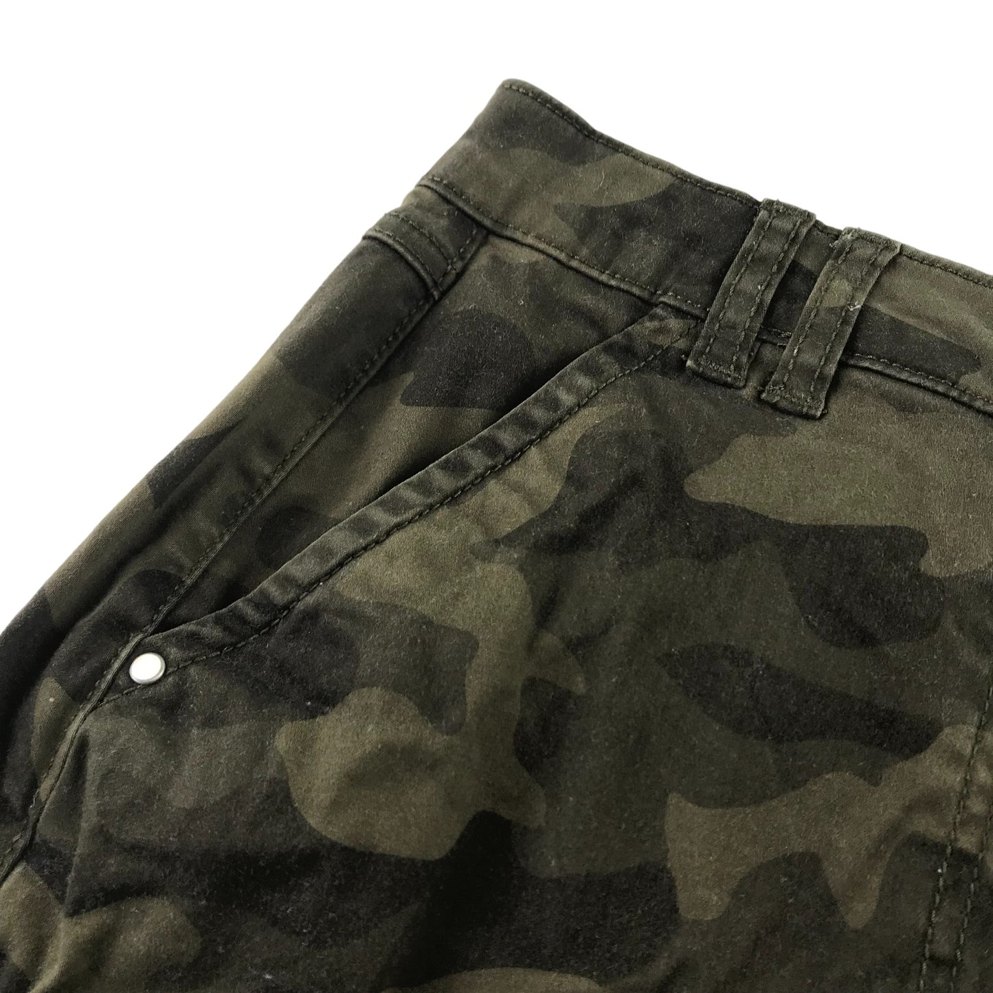 M&Co Kylie Skirt Age 13 Khaki Green Camo Skirt with Cargo Pocket