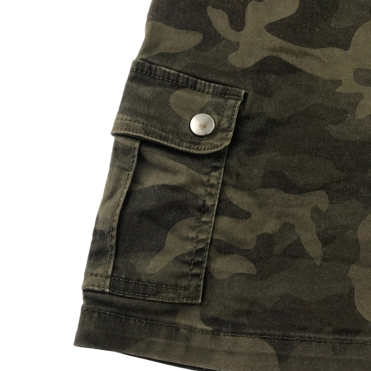 M&Co Kylie Skirt Age 13 Khaki Green Camo Skirt with Cargo Pocket