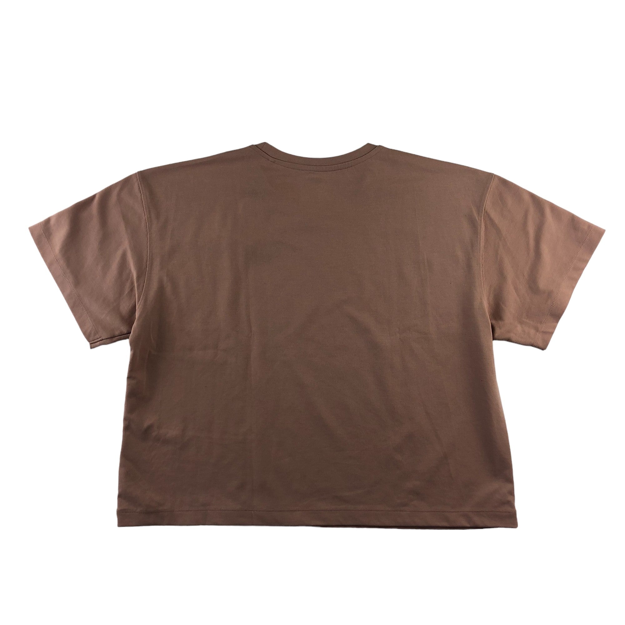 Uniqlo t shirt womens size L light brown cropped plain