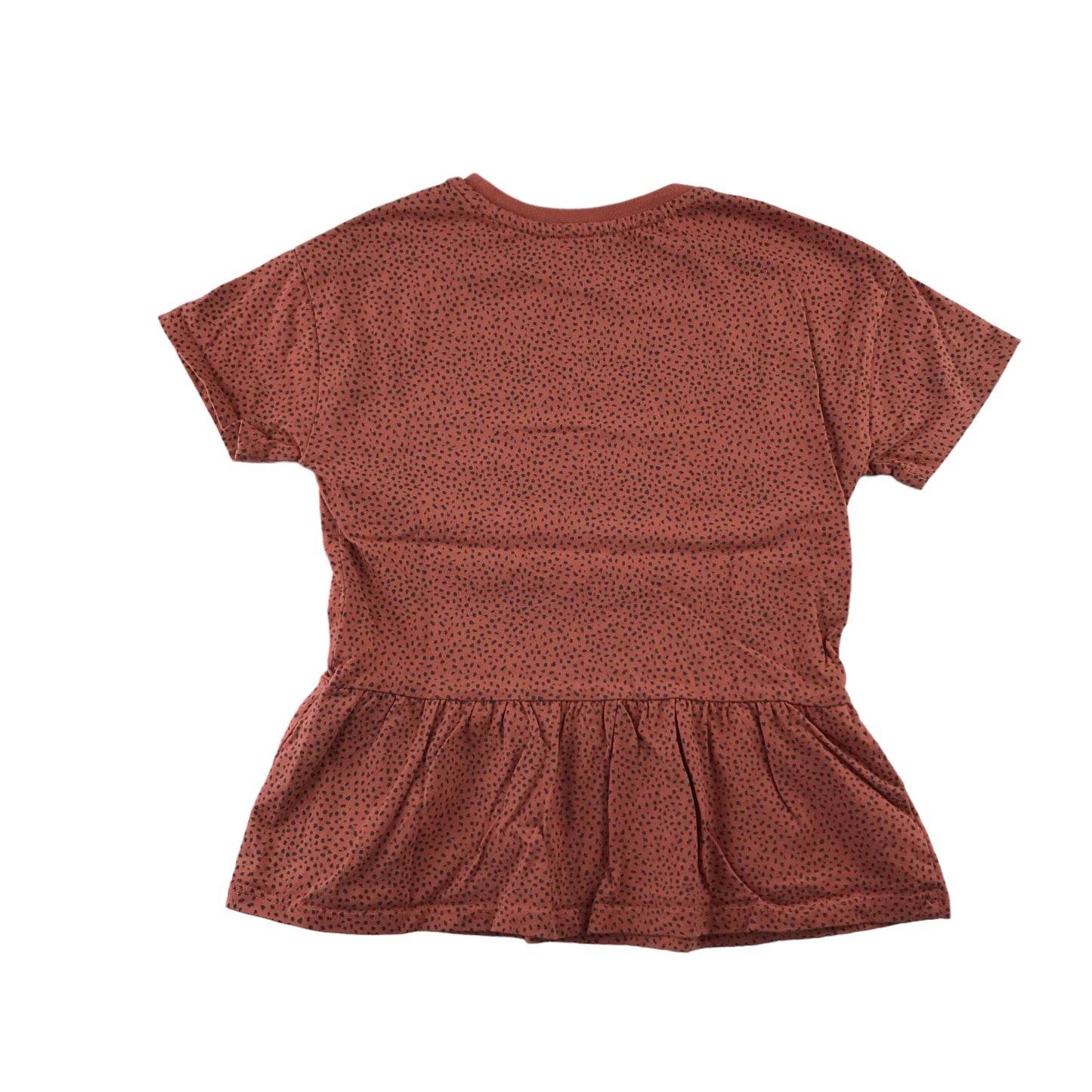 George t-shirt 5-6 years burnt orange short sleeve dotted peplum hem cotton