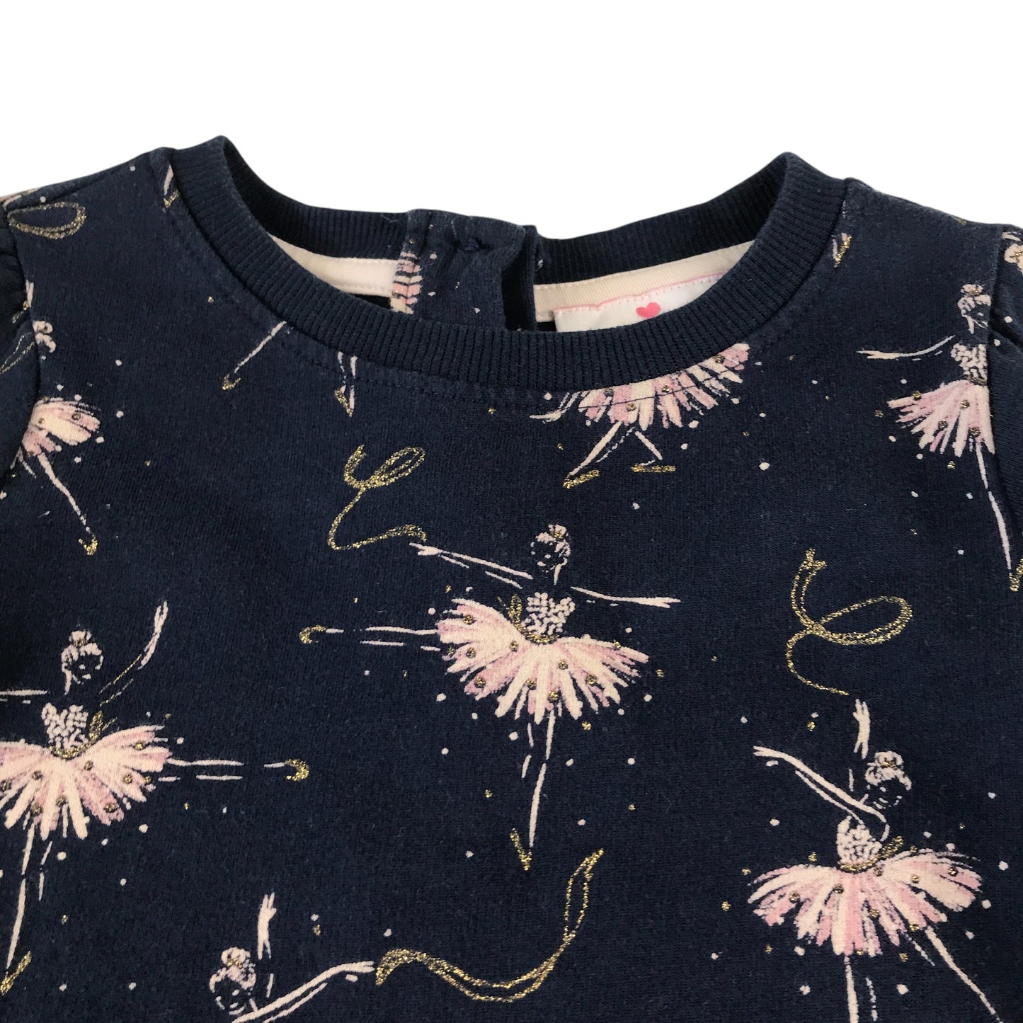 Lulurain dress 5-6 years navy ballerina long sleeve jersey