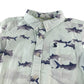 Joules shirt 5-6 years mint green shark print cotton
