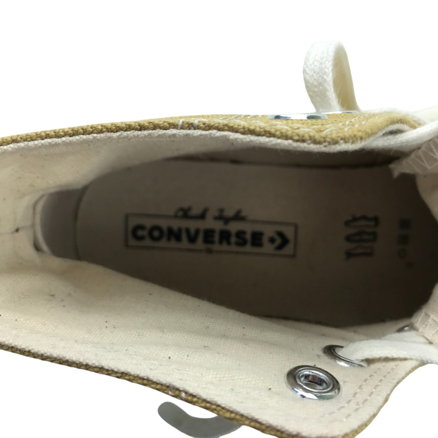 Converse All Star Chuck Taylor trainers shoe size UK 6.5 brownish khaki colour high tops shoes