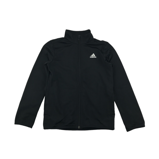 Adidas Sweater Age 7 Black Full Zip Track Top