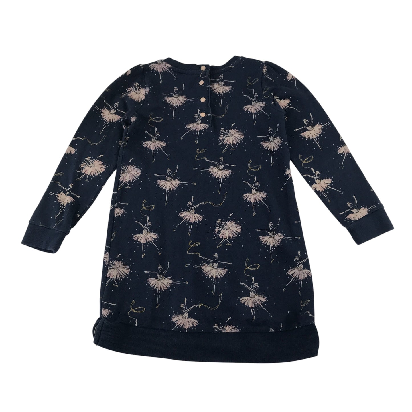 Lulurain dress 5-6 years navy ballerina long sleeve jersey