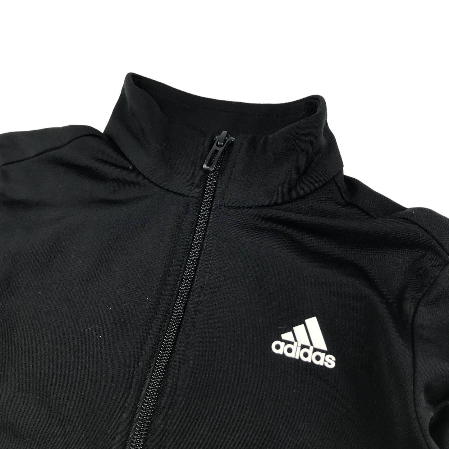 Adidas Sweater Age 7 Black Full Zip Track Top