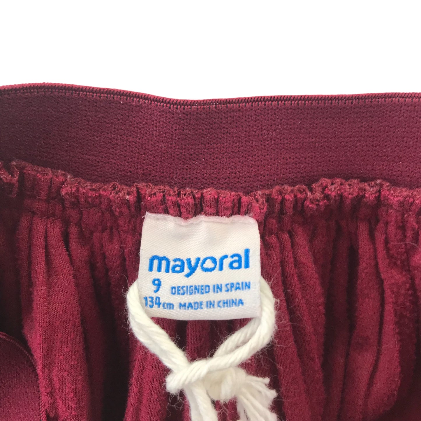 Mayoral Skirt Age 9 Burgundy Velvet Circle