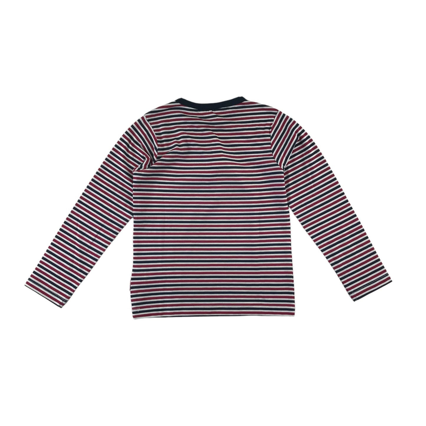 Trespass t-shirt 5-6 years burgundy and navy stripy long sleeve