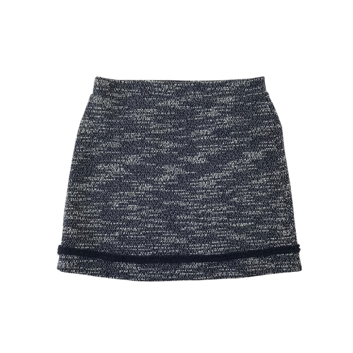 Next Skirt Age 9 Navy and White Knitted Pattern Bead details