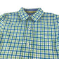 Mini Boden shirt 5-6 years green blue and white checked patterned design cotton