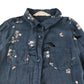 H&M dress 5-6 years navy blue floral bird and butterfly design