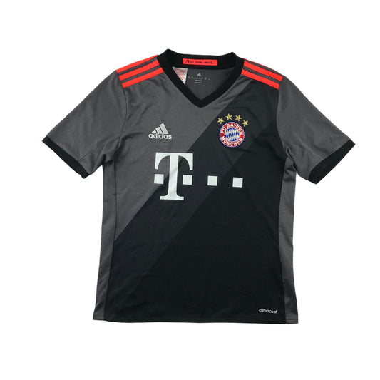 Adidas Bayern München Football Strip 13-14 Years Grey and Black Diagonal Panelled