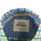 Mini Boden shirt 5-6 years green blue and white checked patterned design cotton
