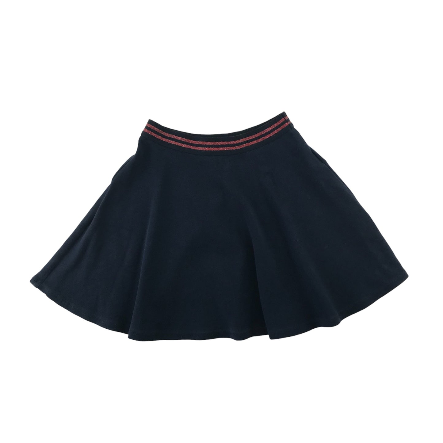 Galeries Lafayette Skirt Age 10 Navy Glittery Waist Band Jersey