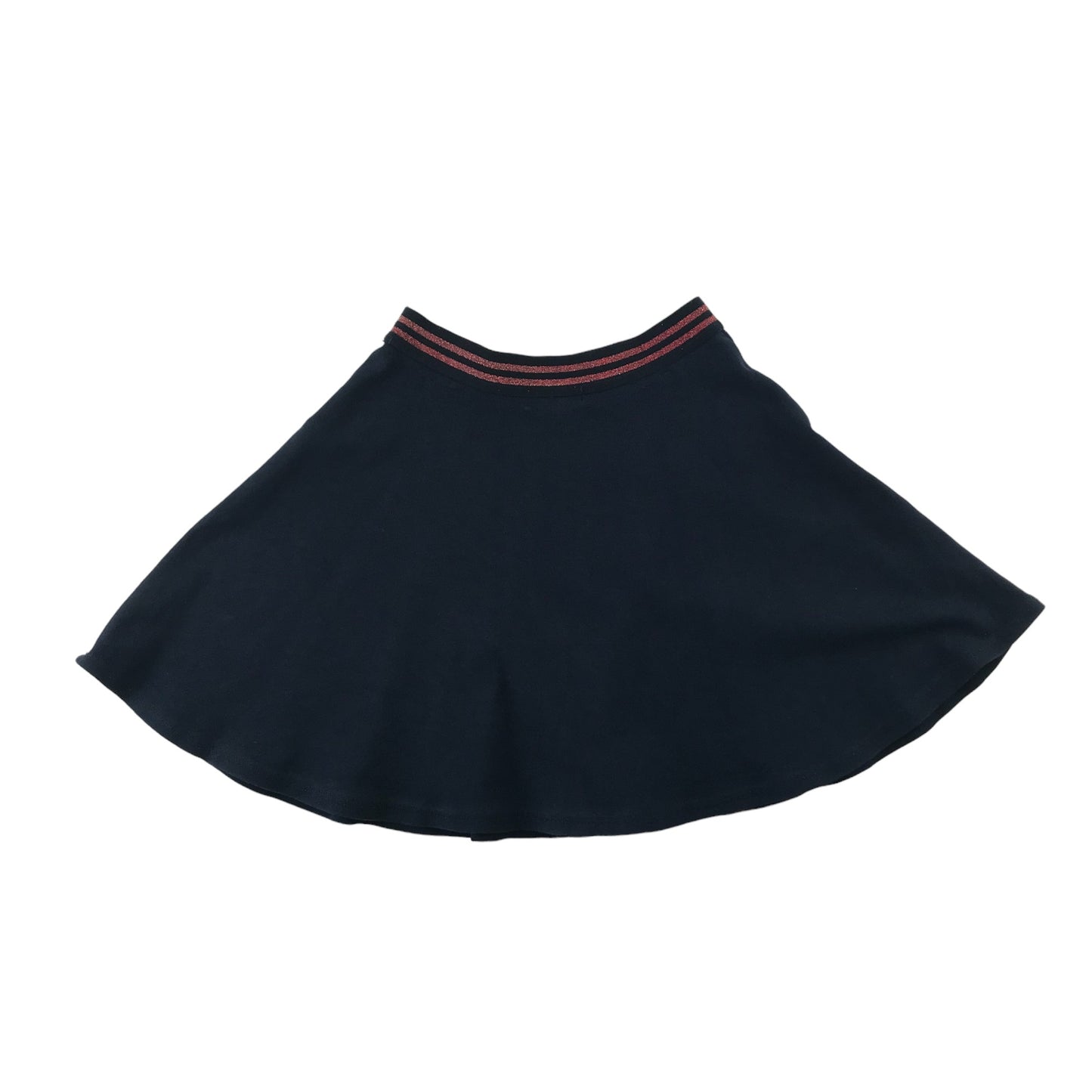 Galeries Lafayette Skirt Age 10 Navy Glittery Waist Band Jersey