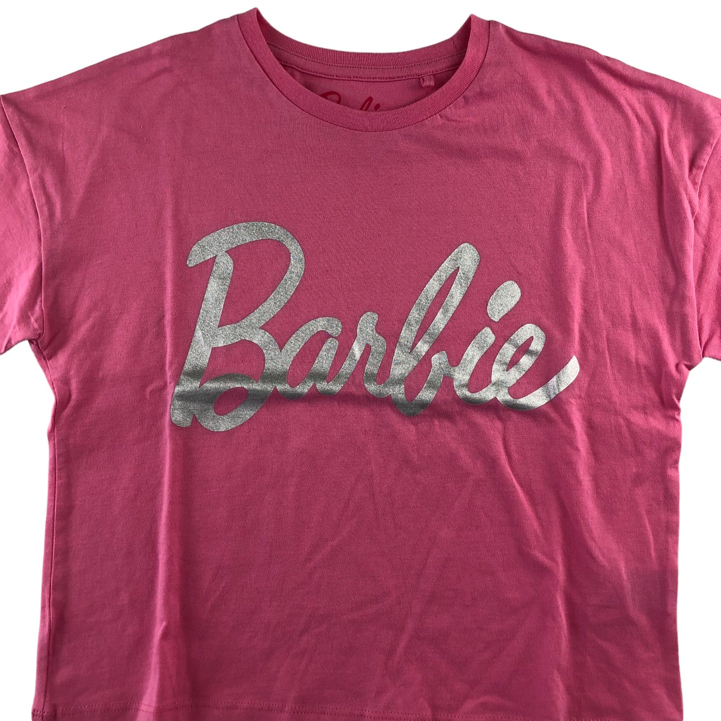 F&F t-shirt 9-10 years pink Barbie loose fit slightly cropped cotton