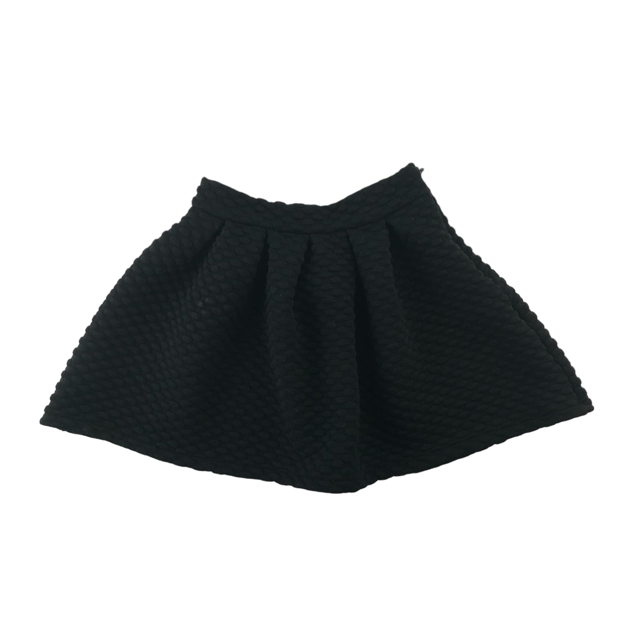 M S Skirt Age 10 Black Plain Pebble Pattern Jersey ApparelXchange CIC