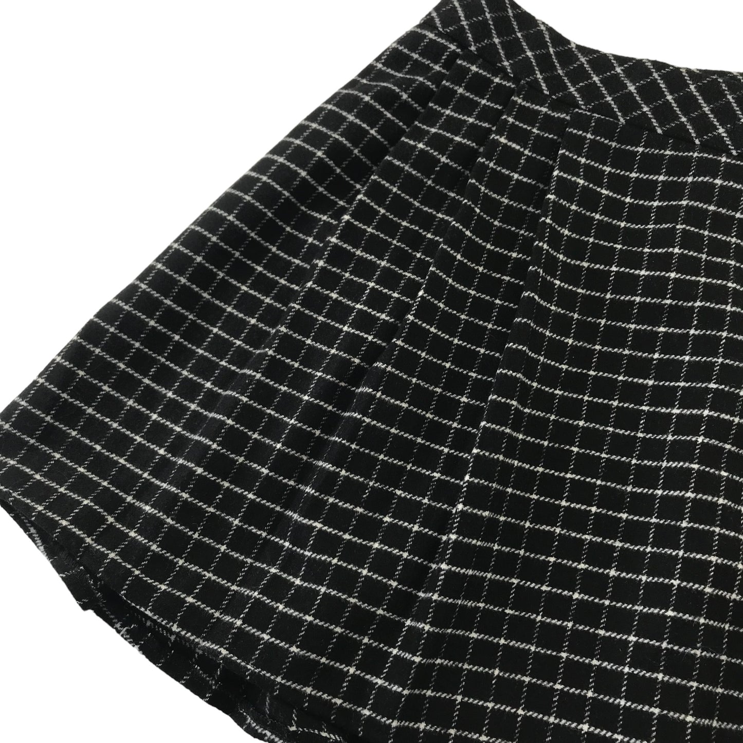 George Skirt Age 11 Black and White Checked Pattern with Pleats