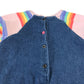 Next dress 5-6 years blue denim and jersey material A-line dress long sleeve cotton