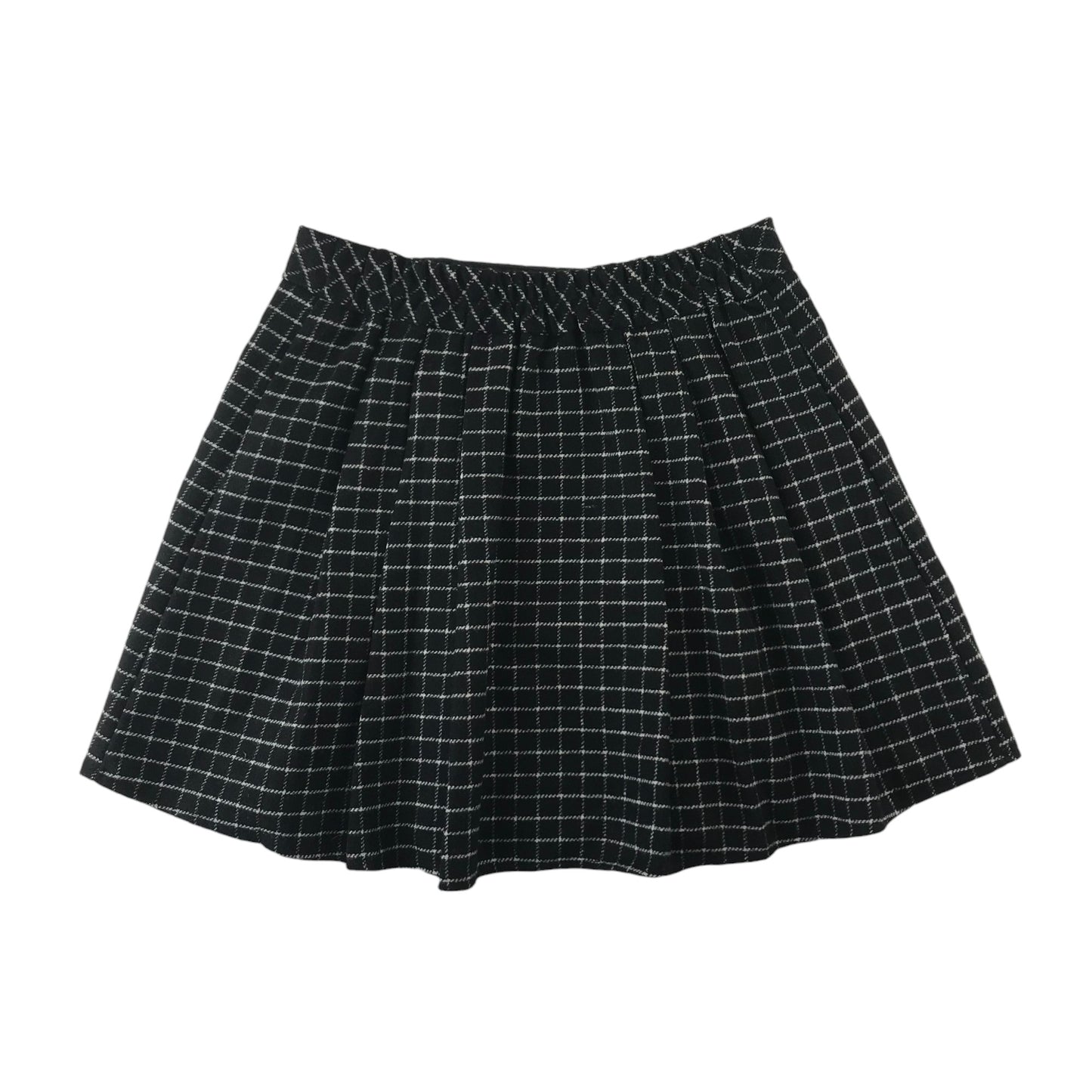 George Skirt Age 11 Black and White Checked Pattern with Pleats