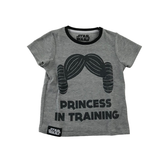 Character.com T-shirt 5-6 years light grey Star Wars Leia Princess in Training