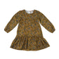 Les p'tits mômes dress 6 years mustard yellow floral print A-line