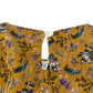Les p'tits mômes dress 6 years mustard yellow floral print A-line