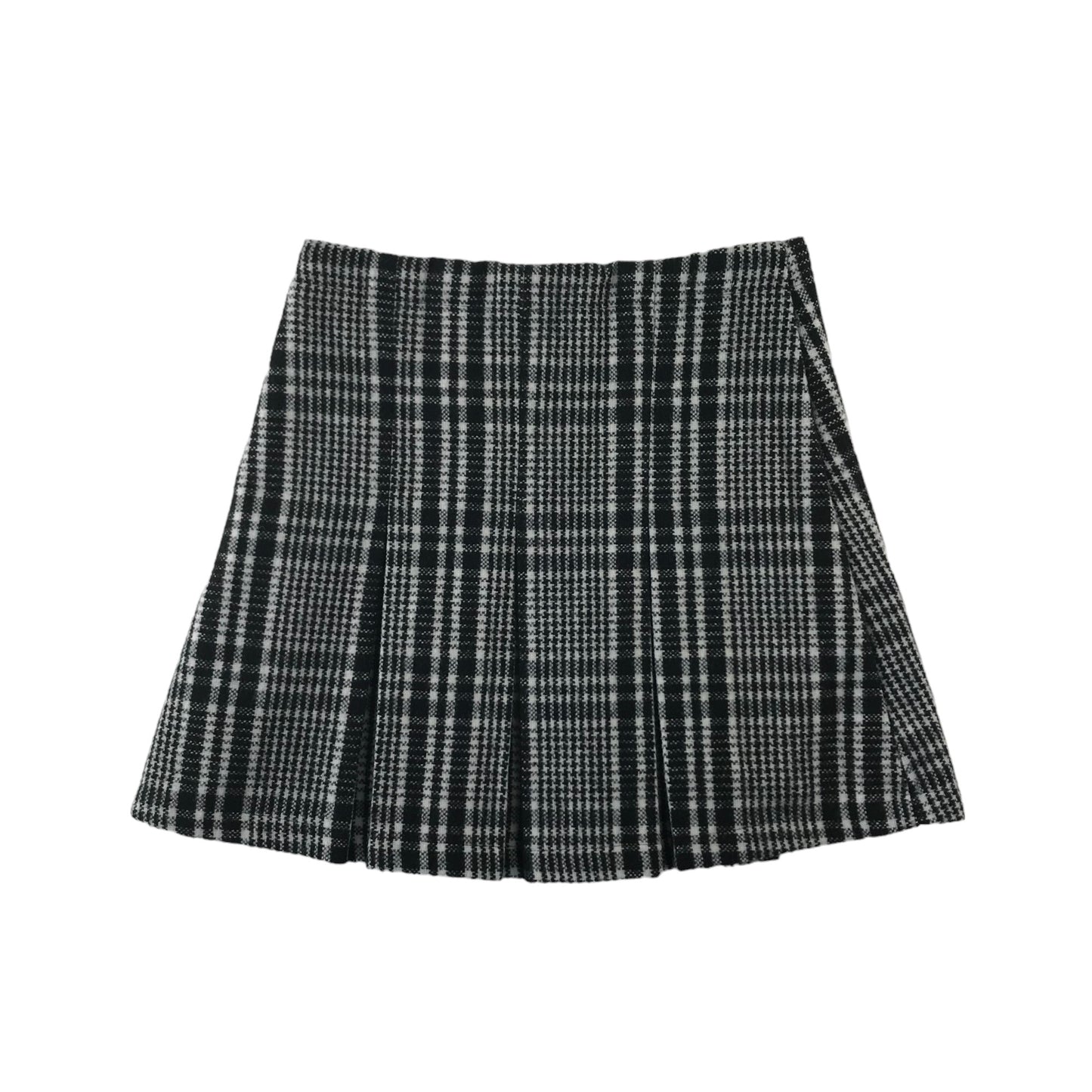 Next Skirt Age 12 Black and White Pleated Checked Houndstooth