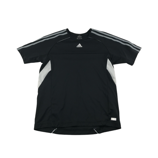 Adidas Sports Top Age 12-13 Black Three Stripes Design