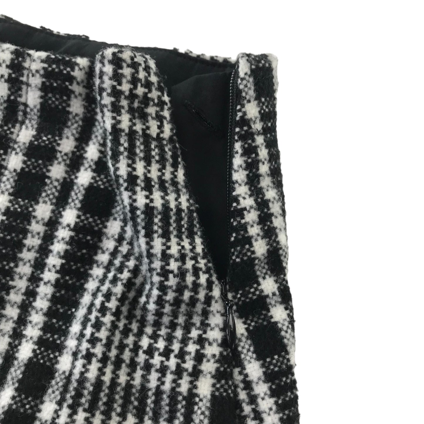 Next Skirt Age 12 Black and White Pleated Checked Houndstooth