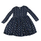 John Lewis dress 7 years navy blue rabbit and leaf print A-line dress