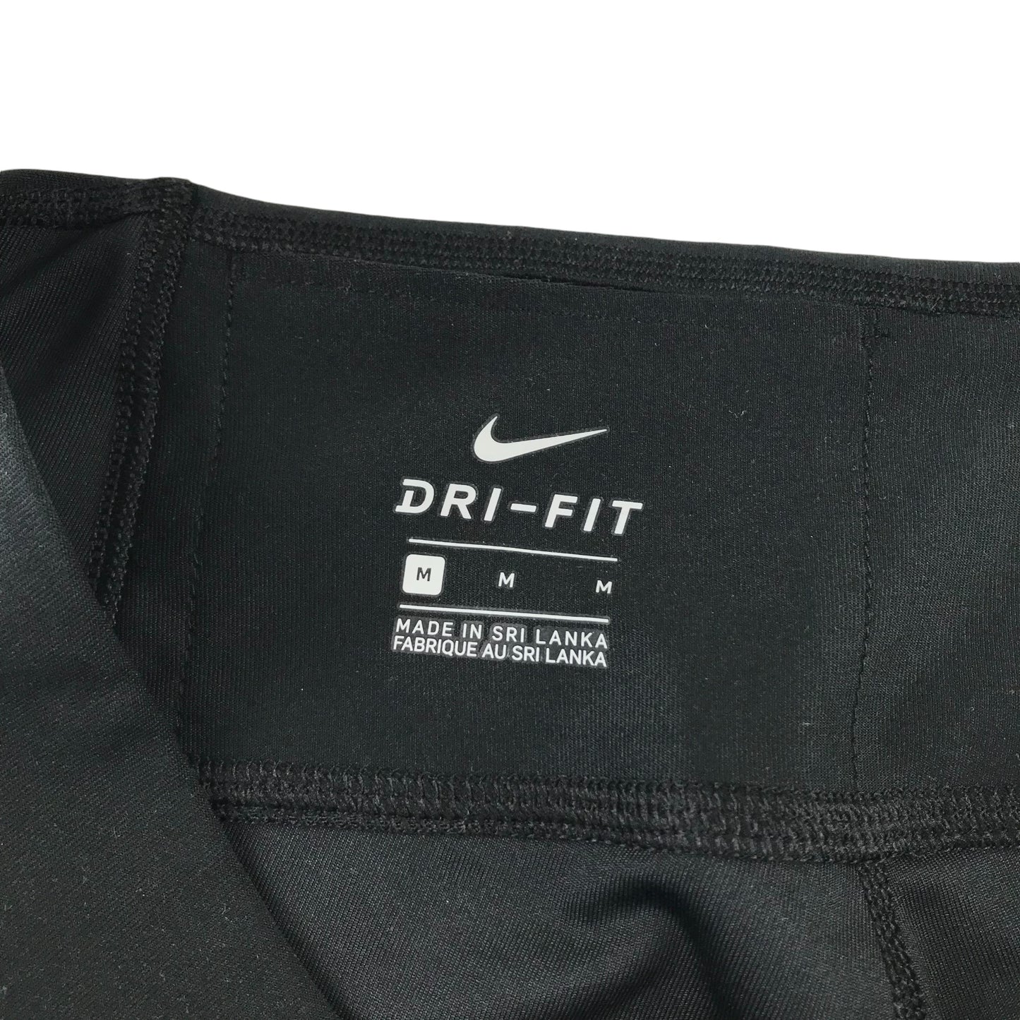 Nike Great Britain sport leggings women size M black British shooting team tight fit 3/4 legs