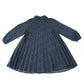 Zara dress 8 years black and blue floral print pleated folding dress