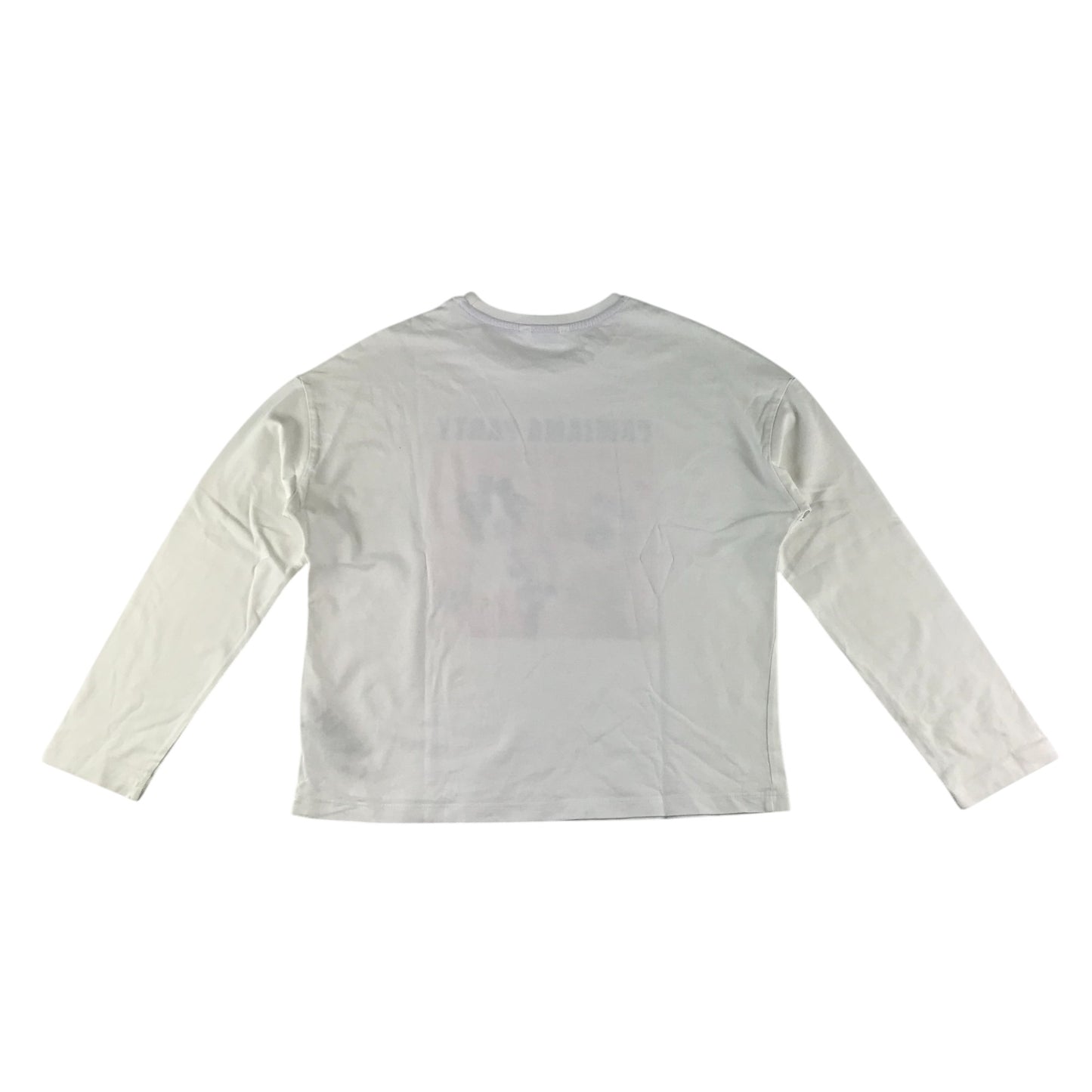 M&S t-shirt 11-12 years white Pawjama party long sleeve cotton