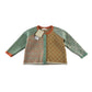 Tree Pear cardigan 4-5 years orange and mint pattern button up