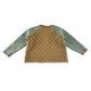 Tree Pear cardigan 4-5 years orange and mint pattern button up