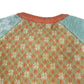 Tree Pear cardigan 4-5 years orange and mint pattern button up