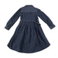 Mantaray dress 8 years blue corduroy shirt style with belt A-line cotton